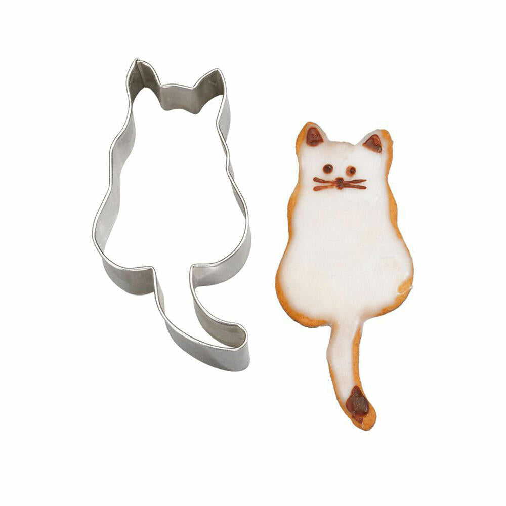 Birkmann Cookie Cutter Cat Sitting, Cookie Cutter, Cookie Mold, Biscuit, Tinplate, 7 cm, 121539