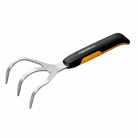 Fiskars Xact Blumenrechen, Beetrechen, Blumenkralle, Edelstahl, Kunststoff, Schwarz, Orange, 1027047