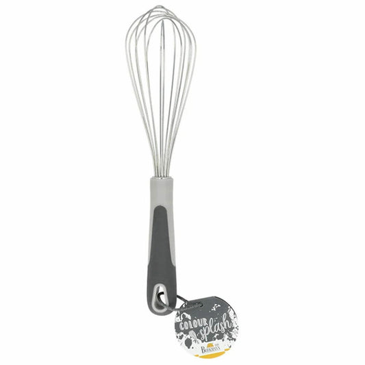 Birkmann Colour Kitchen whisk, mixing whisk, whipping whisk, stainless steel / plastic, grey, 27 cm, 422445