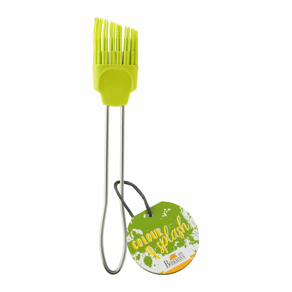 Birkmann silicone brush Colour Splash, small, baking brush, silicone head with stainless steel handle, green, 3 cm, 421929