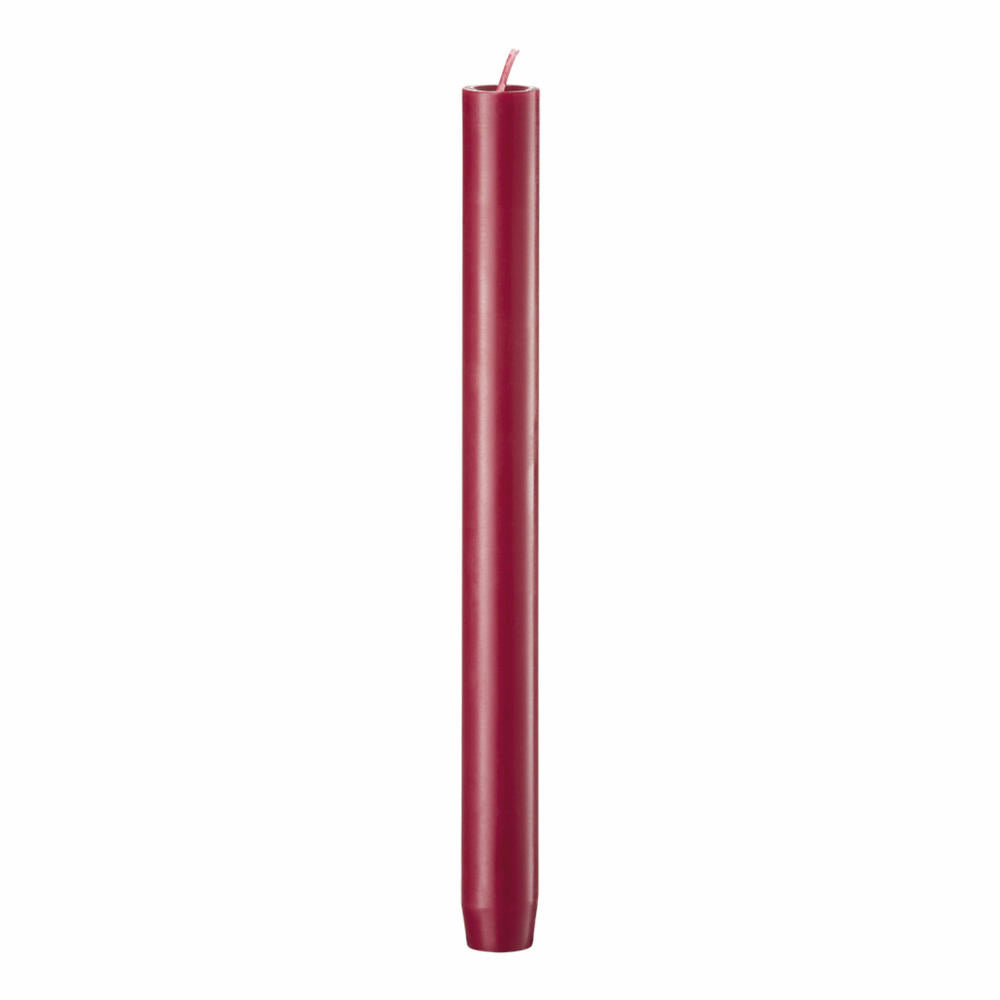 Engels Kerzen Original Taper Candle Cast, Stick Candle, Candlestick Candle, Table Candle, Paraffin, Burgundy, Ø 2.2 cm, H 24 cm, 62002224250