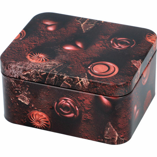 Birkmann Chocolaterie Pralinendose, Gebäckdose, Pralinen Dose, Aufbewahrung, Weißblech, 12 x 10 cm, 439313