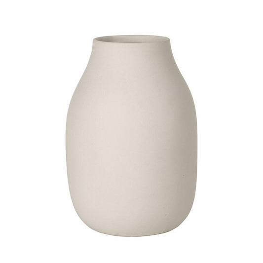 blomus COLORA Vase, Blumenvase, Dekovase, Porzellanvase, Porzellan, Moonbeam, H 20 cm, 65705