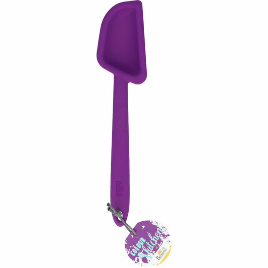 Birkmann Colour Kitchen spoon, dough scraper, cooking spoon, spoon, silicone with metal core, purple, 29 cm, 422568