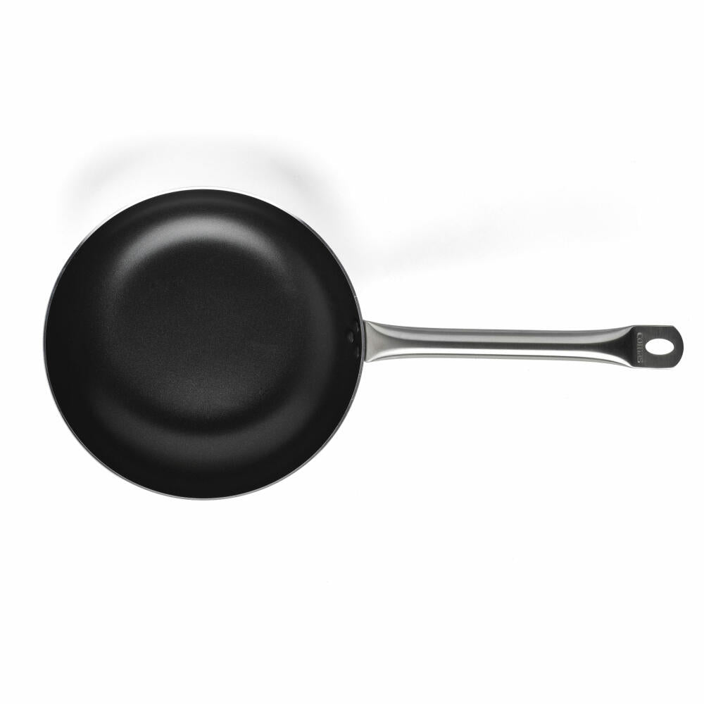 Comas Deep Frying Pan Vulcano, Pan, Aluminium, Silver, Black, 32 cm, 9974