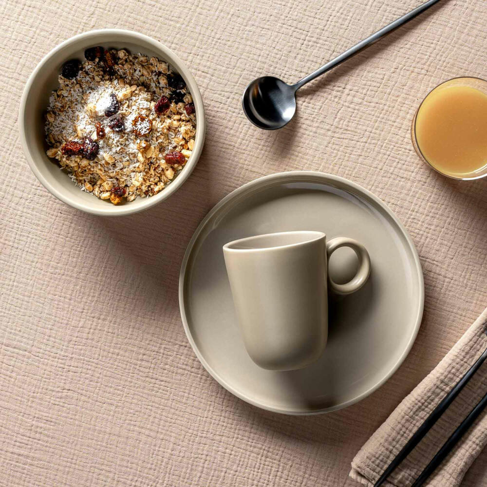 Leonardo Geschirr Set ROMA, 6-tlg., Geschirrset, Teller, Schale, Tasse, Beige, 026367