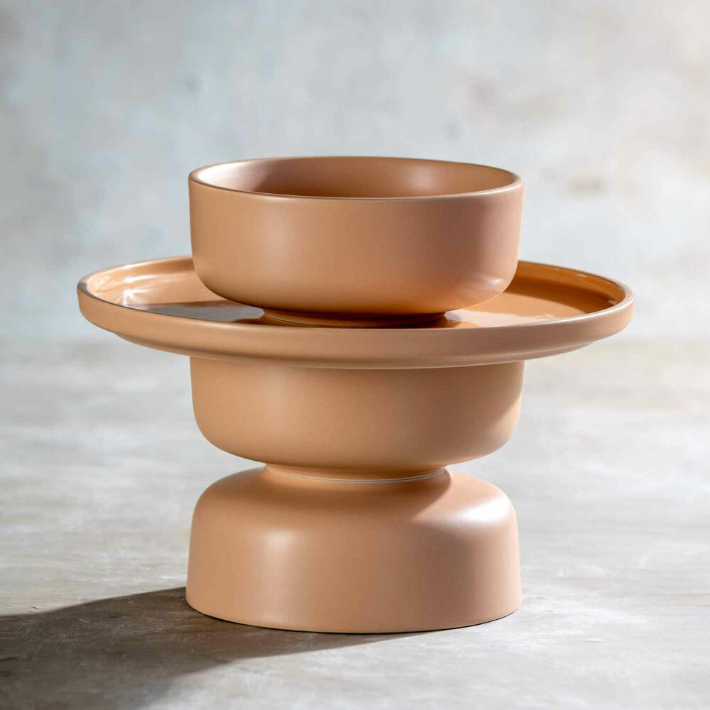 Leonardo Keramikschale ROMA, Schale, Schüssel, Keramik, Apricot, 16 cm, 027266