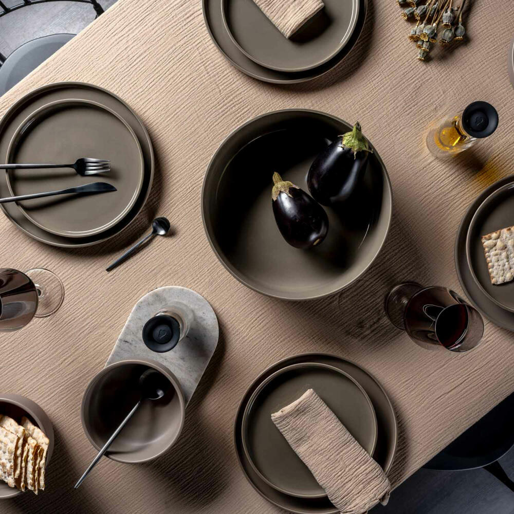 Leonardo Keramikschale ROMA, Schale, Schüssel, Servierschale, Keramik, Taupe, 29 cm, 027925