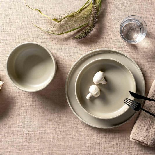 Leonardo Keramikteller ROMA, Teller, Speiseteller, Keramik, Beige, 27 cm, 026362