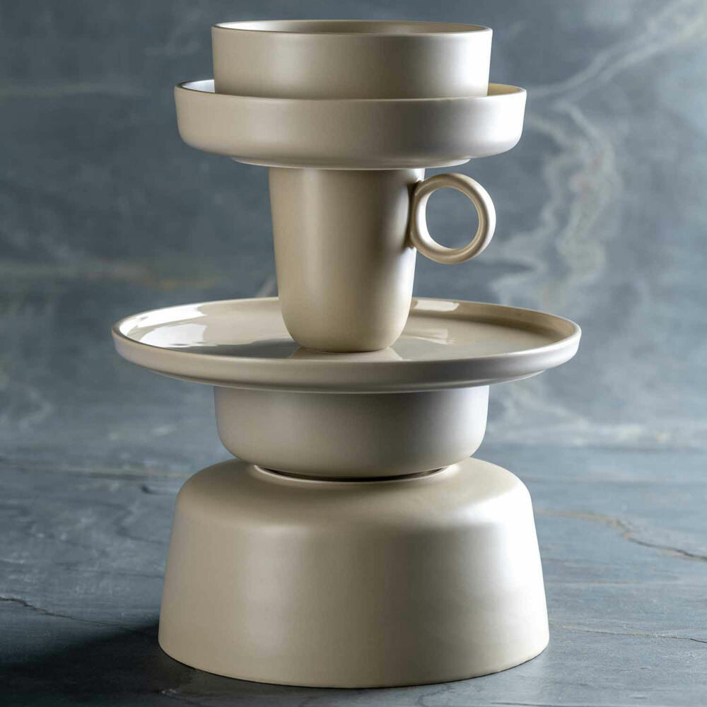 Leonardo Keramikschale ROMA, Schale, Schüssel, Keramik, Beige, 22 cm, 026365