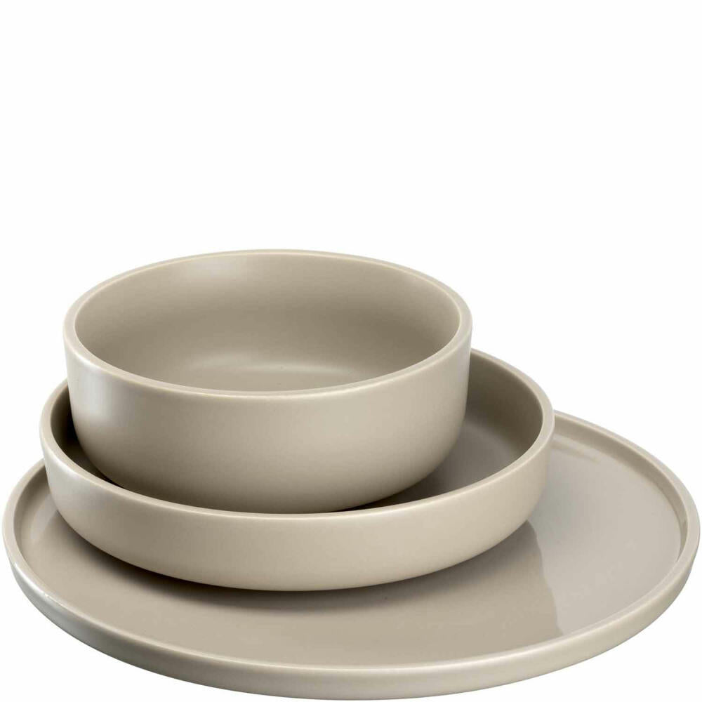 Leonardo Geschirr Set ROMA, 12-tlg., Geschirrset, Teller, Schale, Schüssel, Beige, 026368