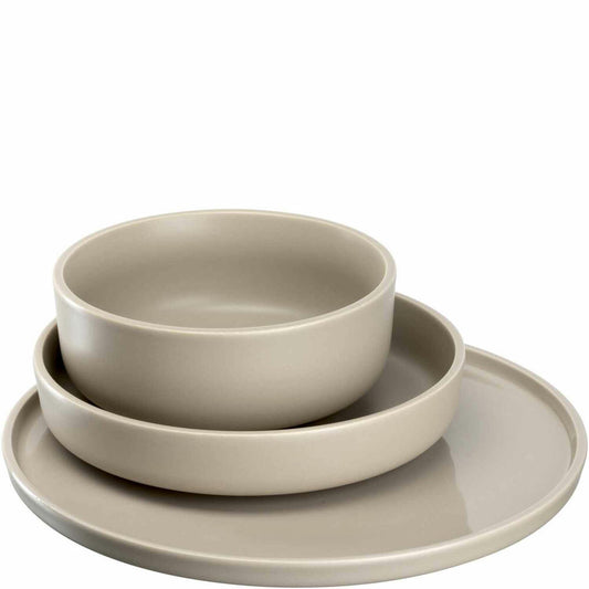 Leonardo Geschirr Set ROMA, 12-tlg., Geschirrset, Teller, Schale, Schüssel, Beige, 026368