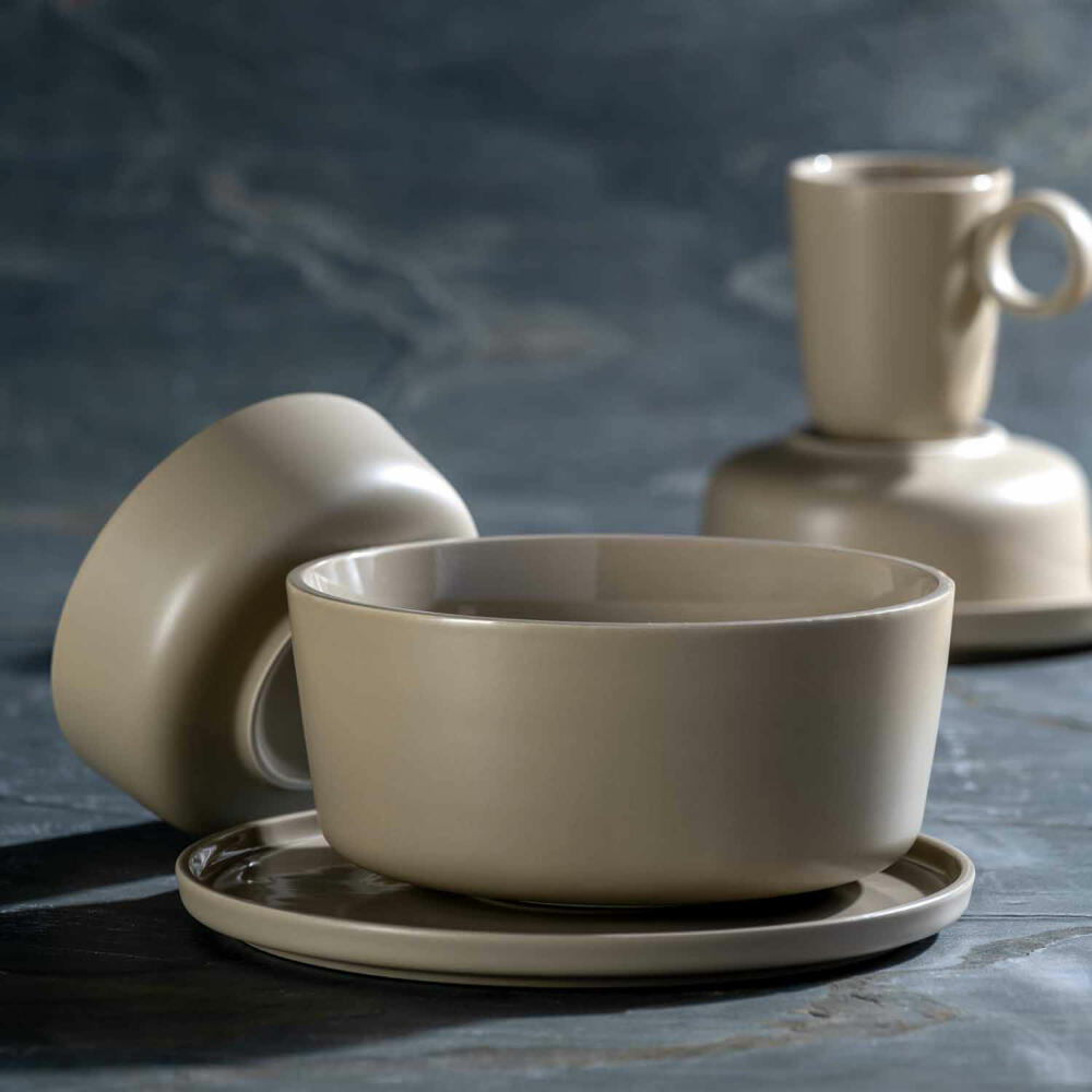 Leonardo Keramikschale ROMA, Schale, Schüssel, Keramik, Beige, 16 cm, 026364