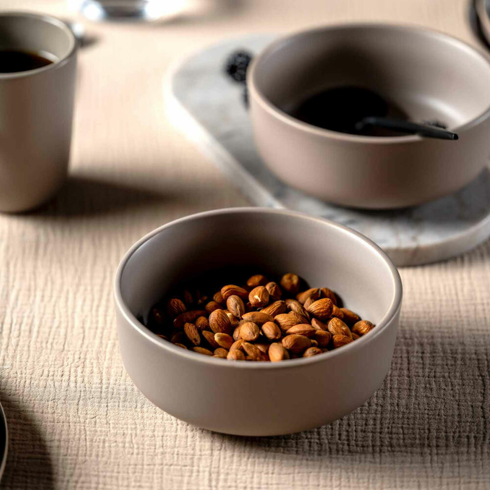 Leonardo Keramikschale ROMA, Schale, Schüssel, Keramik, Taupe, 16 cm, 027924