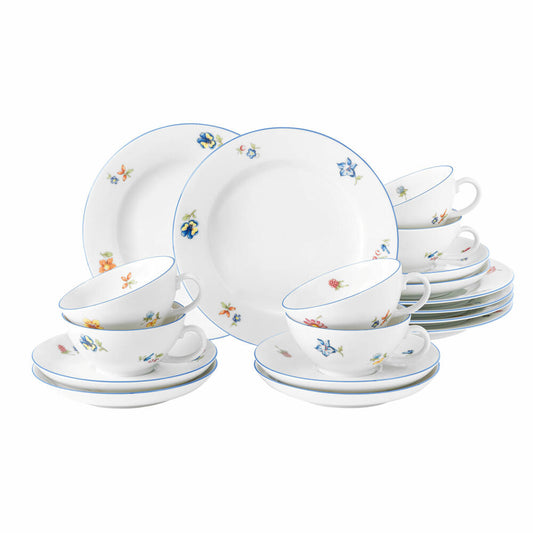 Seltmann Weiden Sonate Teeservice, 18-tlg., A, Tee Service, Geschirrset, Geschirr Set, Porzellan, Nostalgie, 001.762548