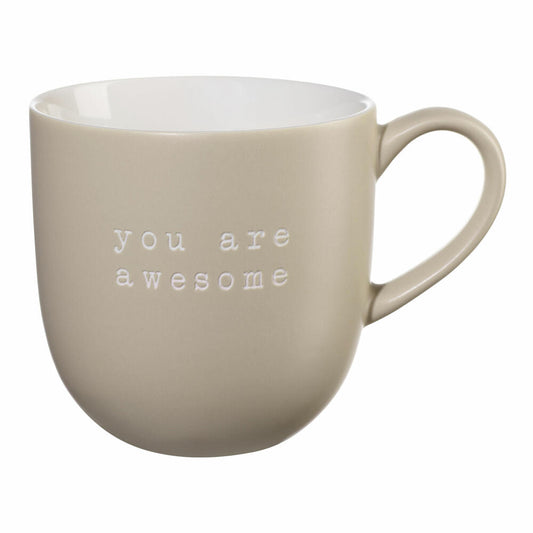 ASA Selection Henkelbecher You Are Awesome, New Bone China, Nude, 350 ml, 17060277