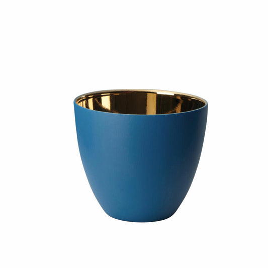 ASA Selection Windlicht blau-gold, Teelichthalter, Porzellan, Blau, 8 cm, 10241302