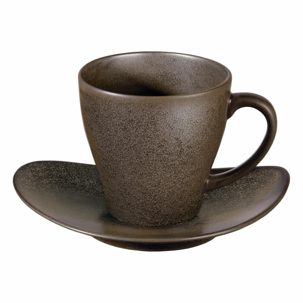 ASA Selection Cuba Tasse mit Untere, Kaffeetasse, Becher, Keramik, Marone, Braun, 200 ml, 1224422