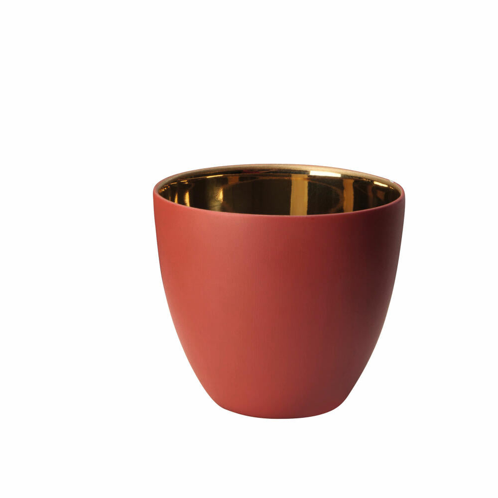 ASA Selection Windlicht rot-gold, Teelichthalter, Porzellan, Rot, 8 cm, 10241185