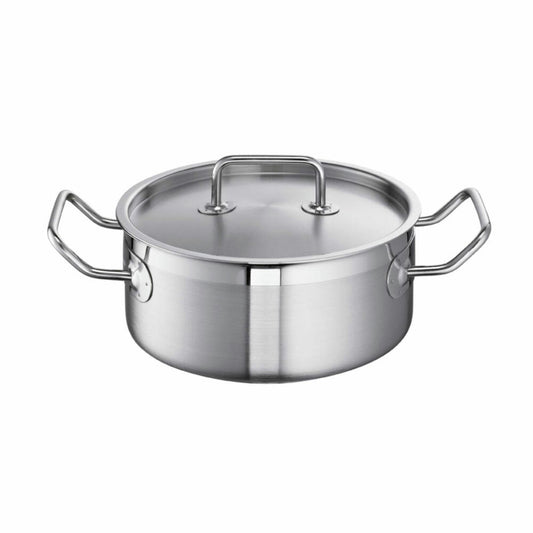 Schulte-Ufer Bratentopf Profi-Line i, Schmortopf, Gartopf, Edelstahl 18/10, 20 cm, 2.5 L, 6404-20 i