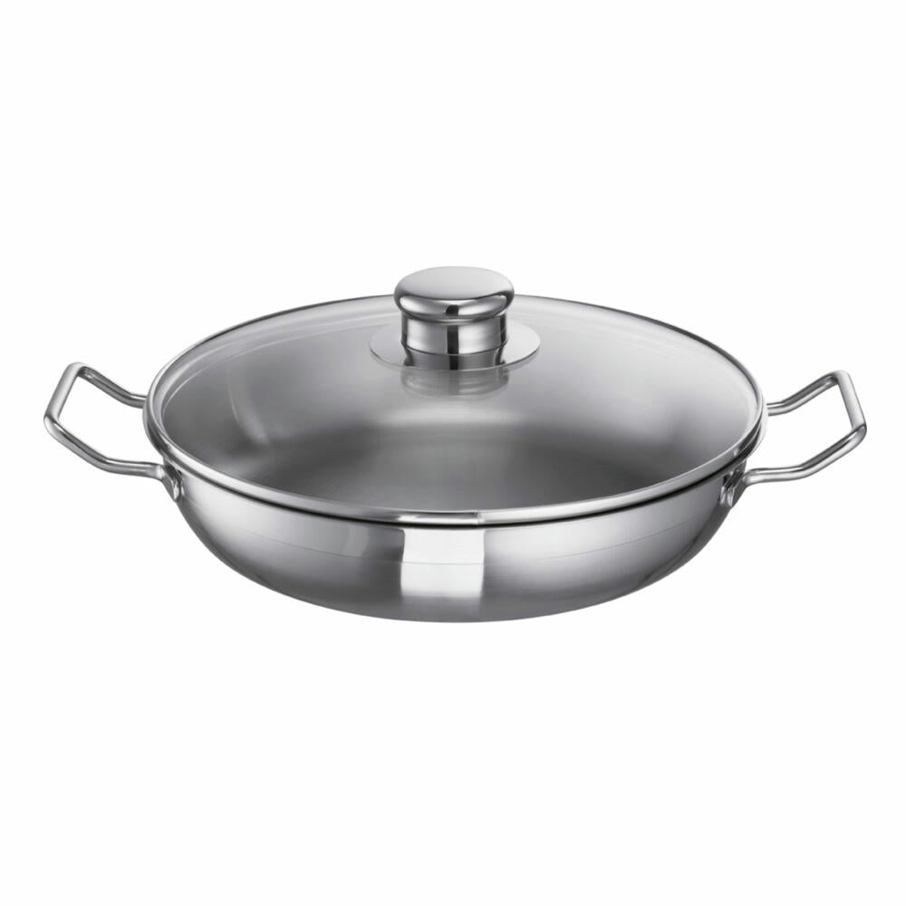 Schulte-Ufer braising pan Profi-Line i, incl. lid, casserole dish, stainless steel 18/10, 28 cm, 6452-941-28 i