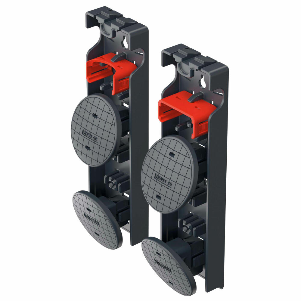 Hailo interchangeable foot set EasyClix Garden - size L, ladder feet, ladder accessories, plastic, black, 9948-001