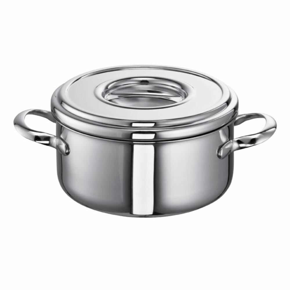 Schulte-Ufer roasting pan Romana i, casserole dish, cooking pot, stainless steel 18/10, 18 cm, 2 L, 6301-18 i