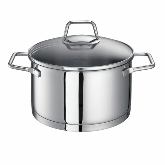 Schulte-Ufer meat pot Wega, casserole, cooking pot, stainless steel 18/10, 20 cm, 3.5 L, 64016-20