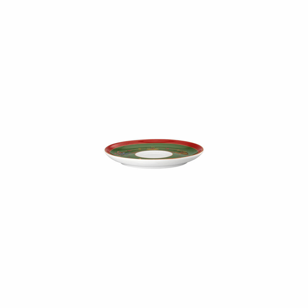 Hutschenreuther Espresso-Untertasse Happy Wintertime, Porzellan, Mehrfarbig, 12 cm, 02488-727470-14716