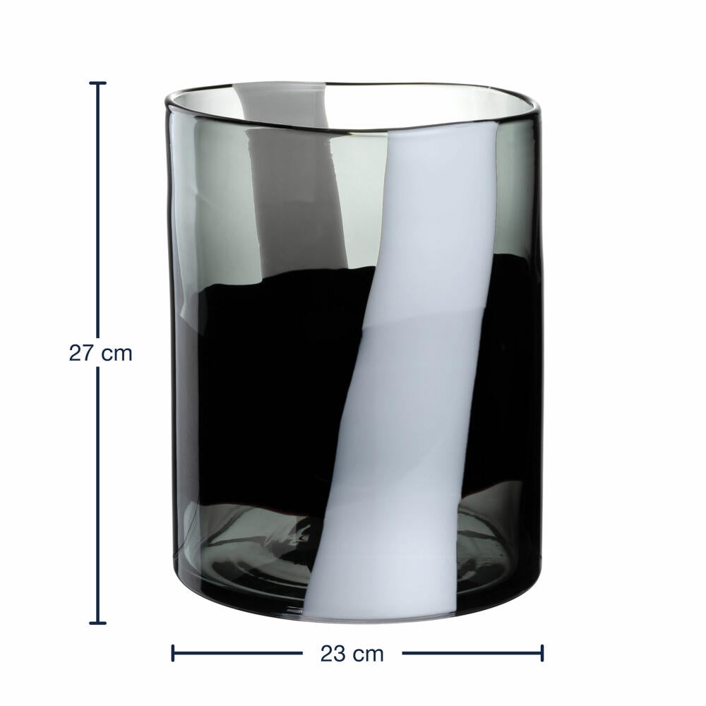 Leonardo Vase Banda Nera, Blumenvase, Dekovase, Glasvase, H 26 cm, 047517