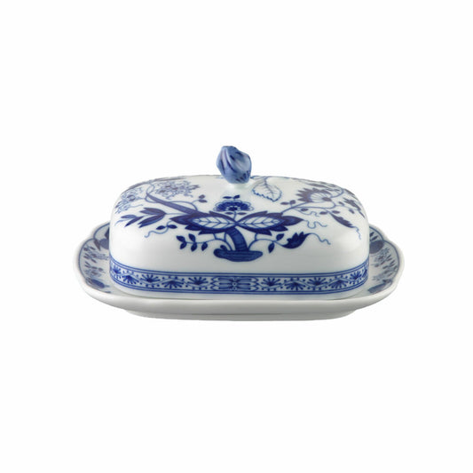 Hutschenreuther Blue Onion Pattern Butter Dish, for 250g Butter, Porcelain, 15169
