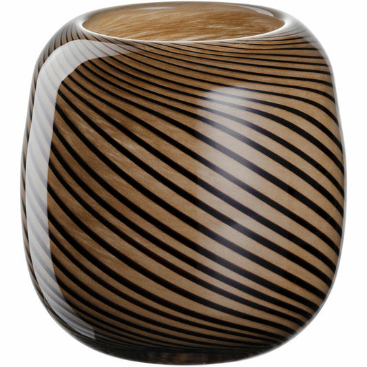 Leonardo Vase Filo Colori, Blumenvase, Dekovase, Tischvase, Glasvase, Glas, Braun, H 15.5 cm, 047513