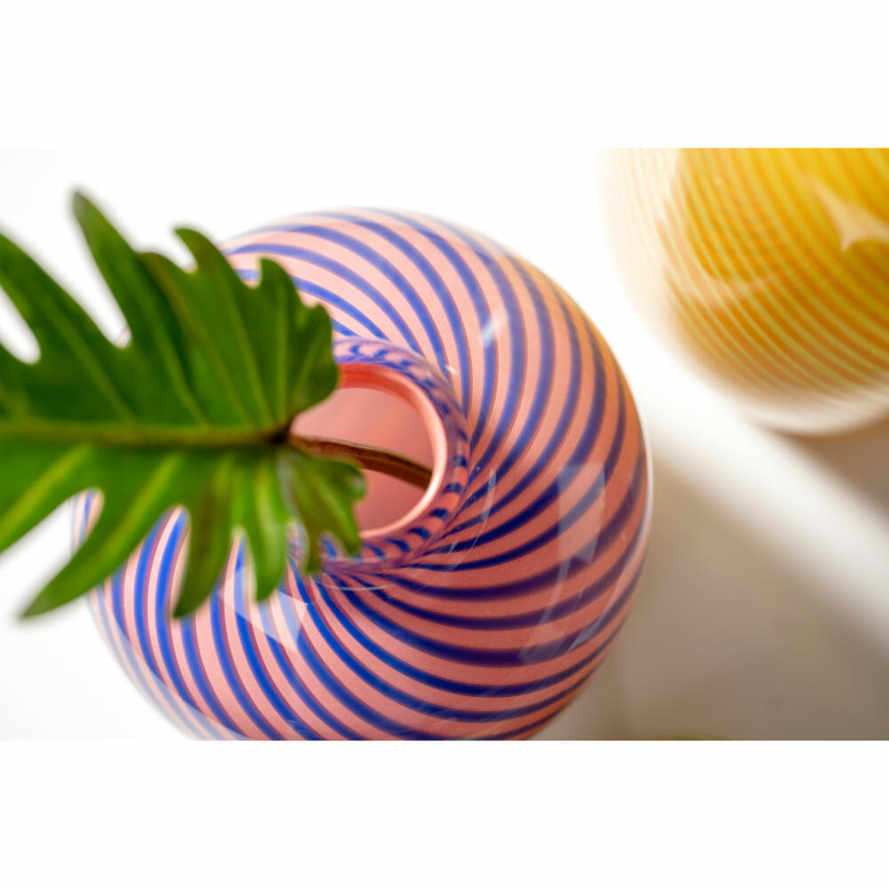 Leonardo Vase Filo Colori, Blumenvase, Dekovase, Tischvase, Glasvase, Glas, Pink, H 16 cm, 047515