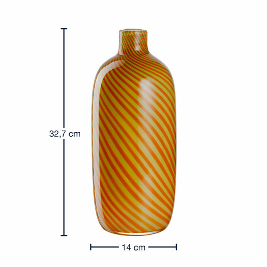 Leonardo Vase Filo Colori, Blumenvase, Dekovase, Tischvase, Glasvase, Glas, Gelb, H 32 cm, 047516