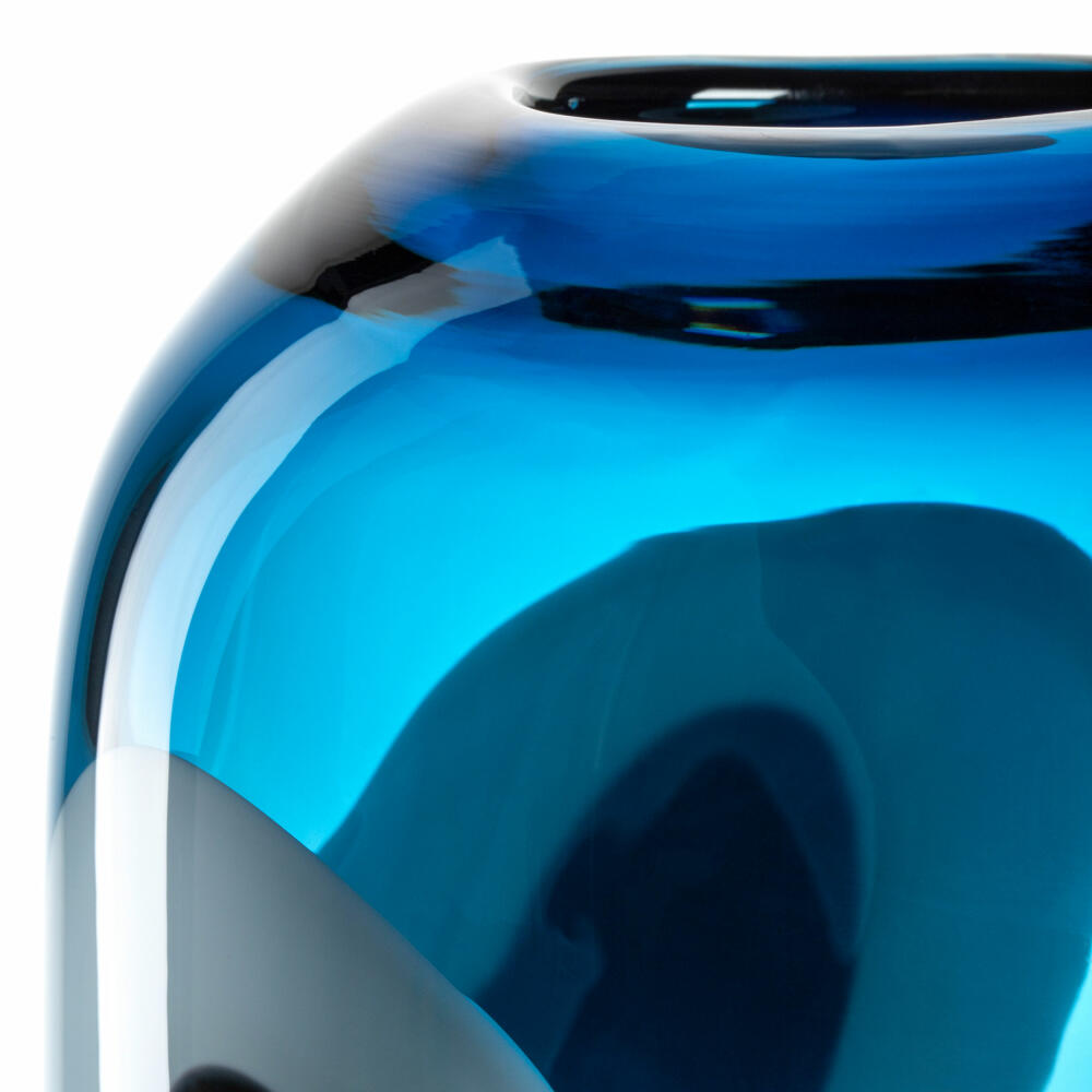 Leonardo Vase Occhi Blu, Blumenvase, Dekovase, Glasvase, Glas, H 32.5 cm, 047510