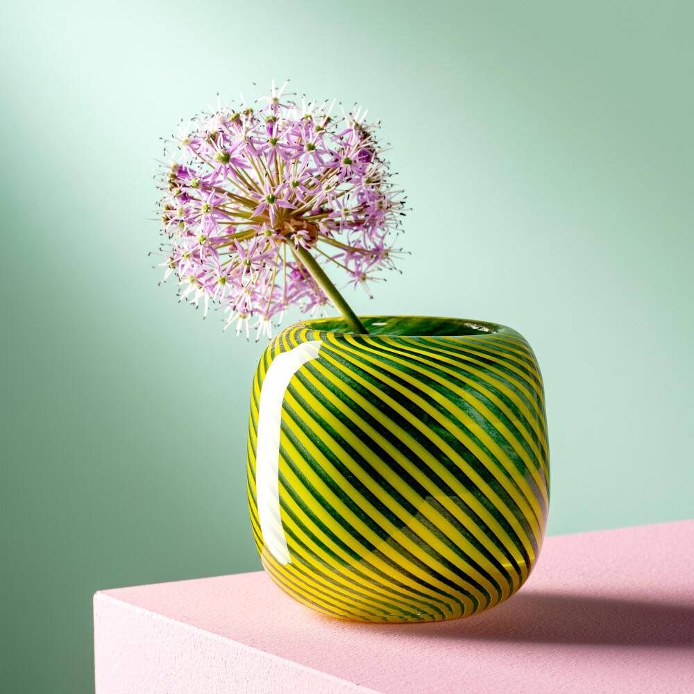 Leonardo Vase Filo Colori, Blumenvase, Dekovase, Tischvase, Glasvase, Glas, Grün, H 9.5 cm, 047512