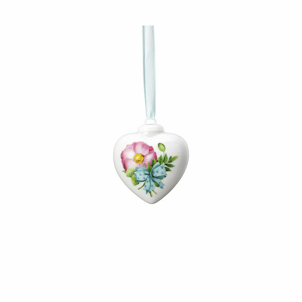 Hutschenreuther Deko-Mini-Herz Frühlingsgrüße - Anemone, Porzellan, Mehrfarbig, 5.4 cm, 02256-727121-27840