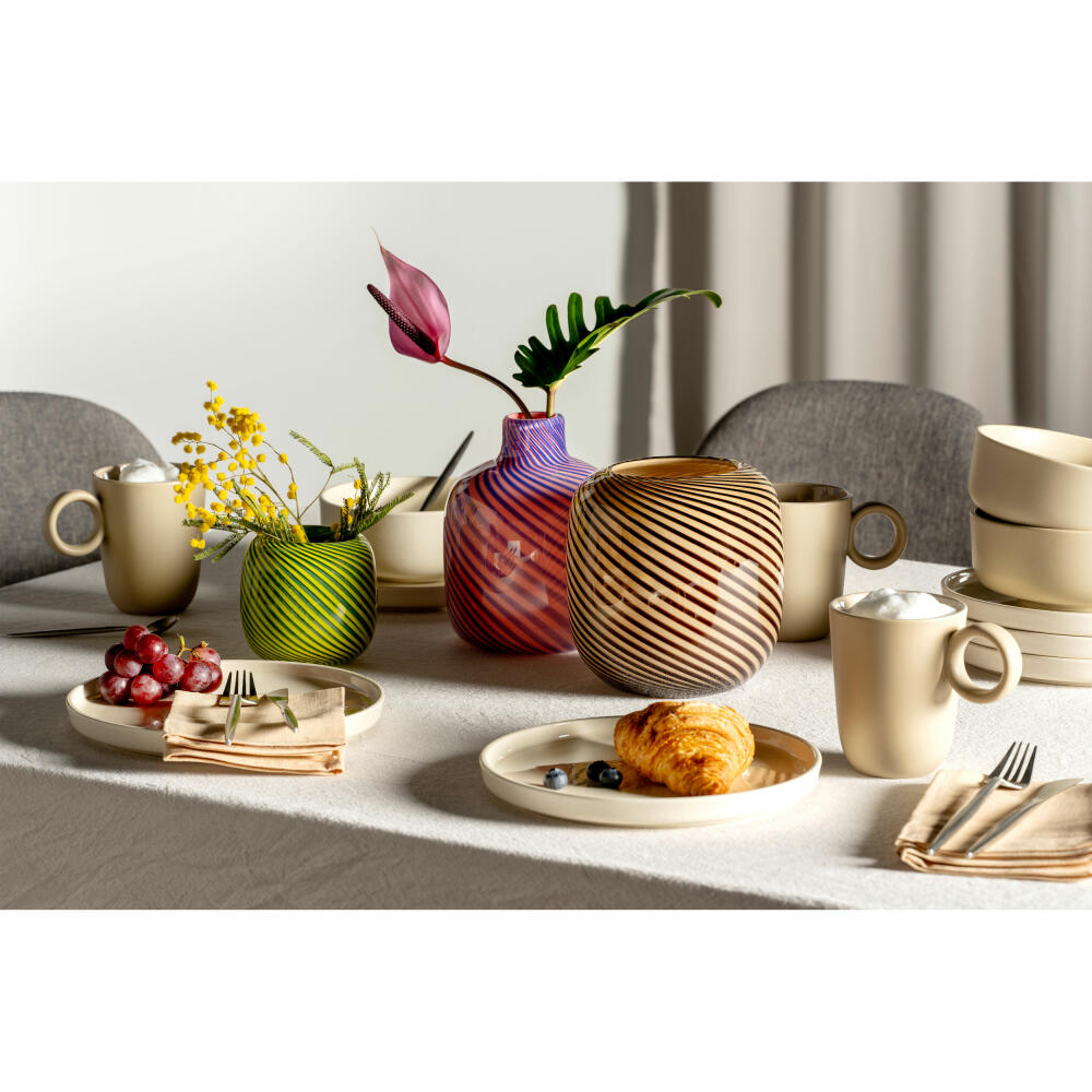 Leonardo Vase Filo Colori, Blumenvase, Dekovase, Tischvase, Glasvase, Glas, Pink, H 16 cm, 047515