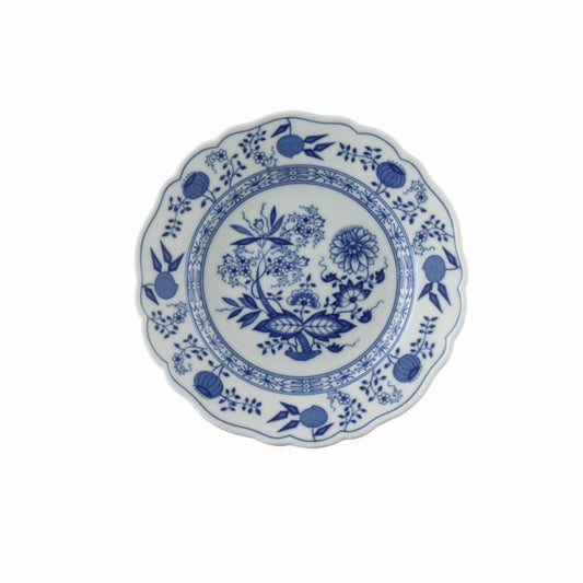 Hutschenreuther Blau Zwiebelmuster Frühstücksteller mit Fahne, Porzellan, 19 cm, 10019