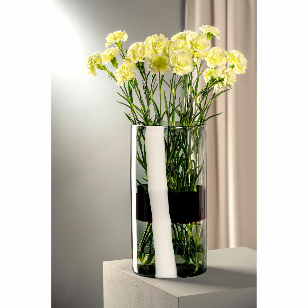 Leonardo Vase Banda Nera, Blumenvase, Dekovase, Glasvase, H 40 cm, 047518
