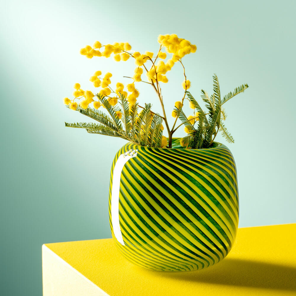 Leonardo Vase Filo Colori, Blumenvase, Dekovase, Tischvase, Glasvase, Glas, Grün, H 9.5 cm, 047512