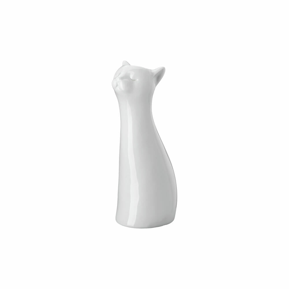 Hutschenreuther Katzen-Vase, Dekovase, Porzellan, Weiß, 20 cm, 02490-800001-26020