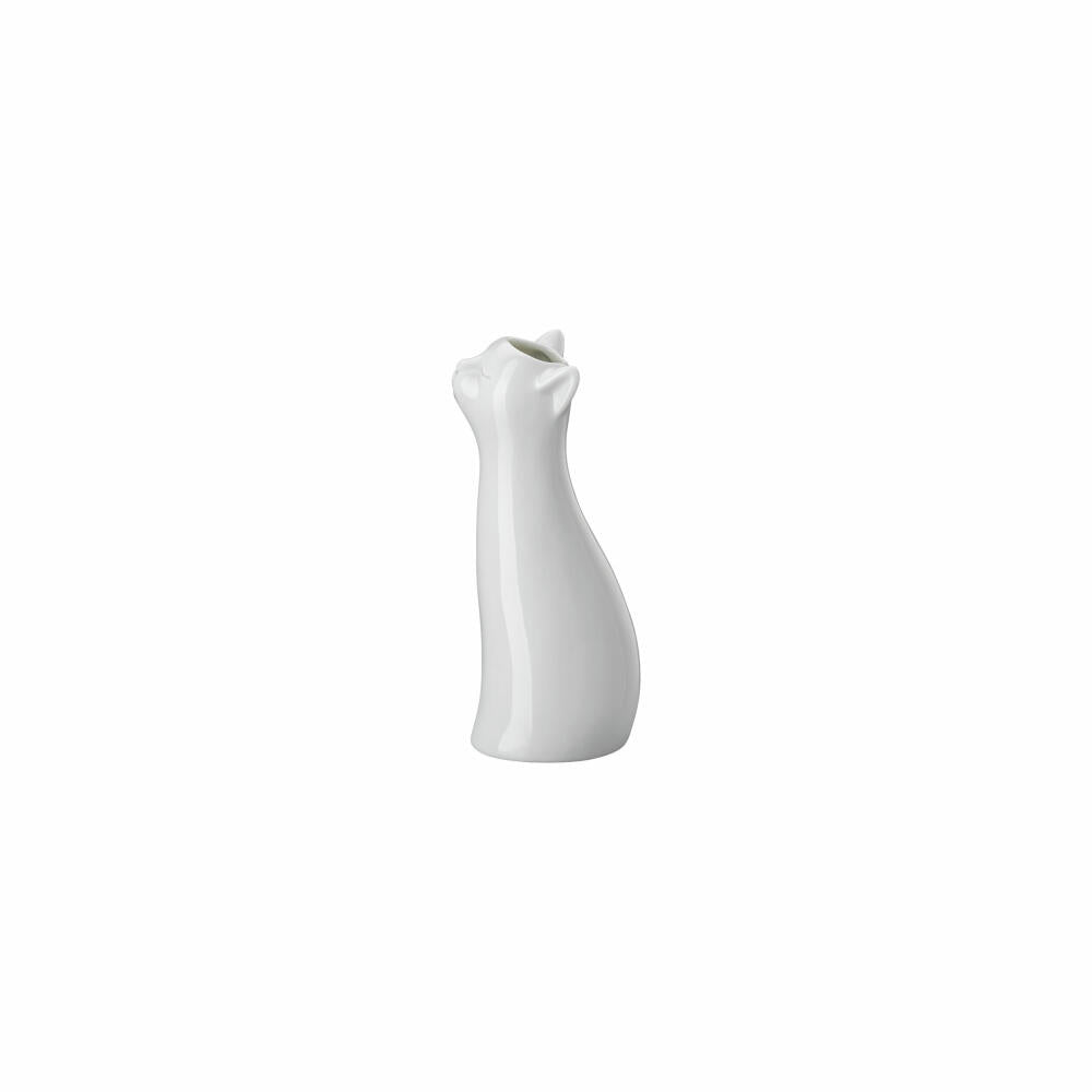 Hutschenreuther Katzen-Vase, Dekovase, Porzellan, Weiß, 14 cm, 02490-800001-26014