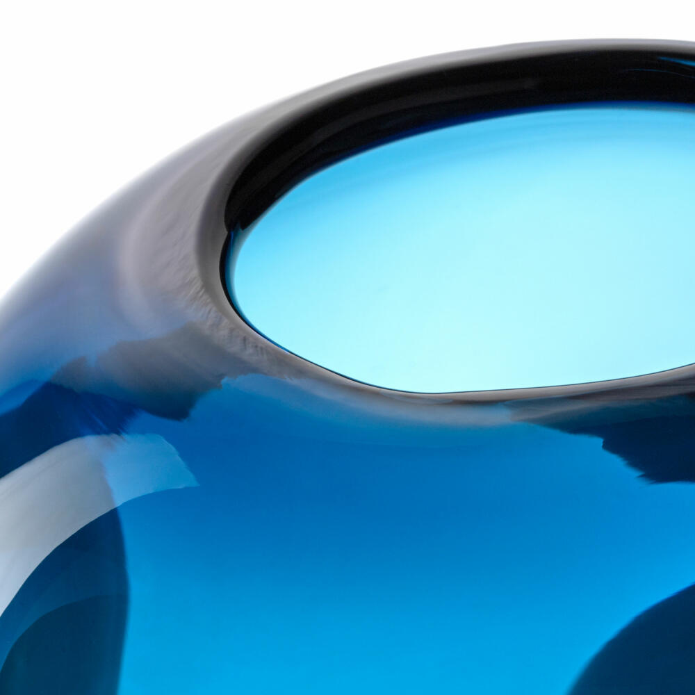 Leonardo Vase Occhi Blu, Blumenvase, Dekovase, Glasvase, Glas, H 32.5 cm, 047510