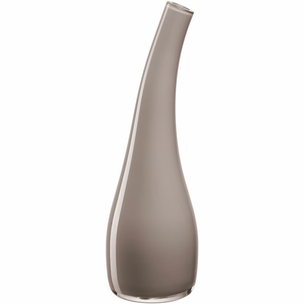 Leonardo Vase Arco, Blumenvase, Dekovase, Tischvase, Glas, Taupe Opac, H 25 cm, 045270