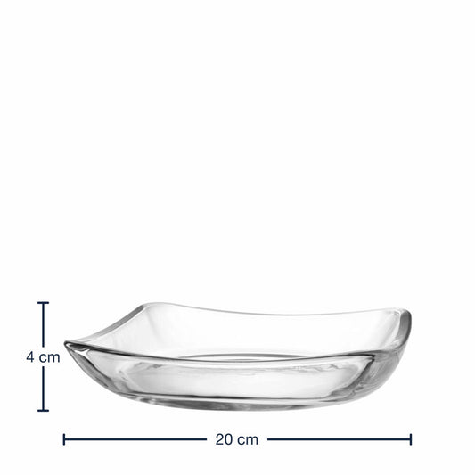 Leonardo Teller Piazza, Snackschale, Desserteller, Salatteller, Glas, 20cm, 024408