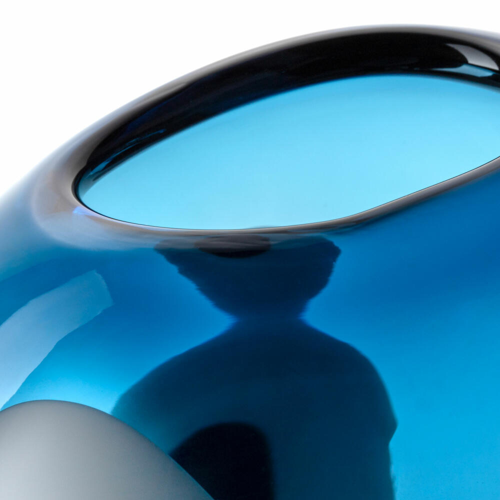 Leonardo Vase Occhi Blu, Blumenvase, Dekovase, Glasvase, Glas, H 36 cm, 047511
