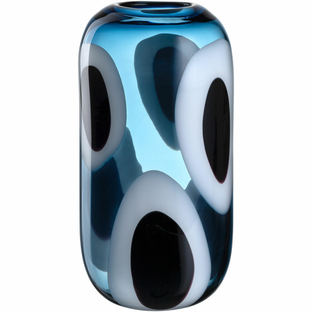 Leonardo Vase Occhi Blu, Blumenvase, Dekovase, Glasvase, Glas, H 32.5 cm, 047510