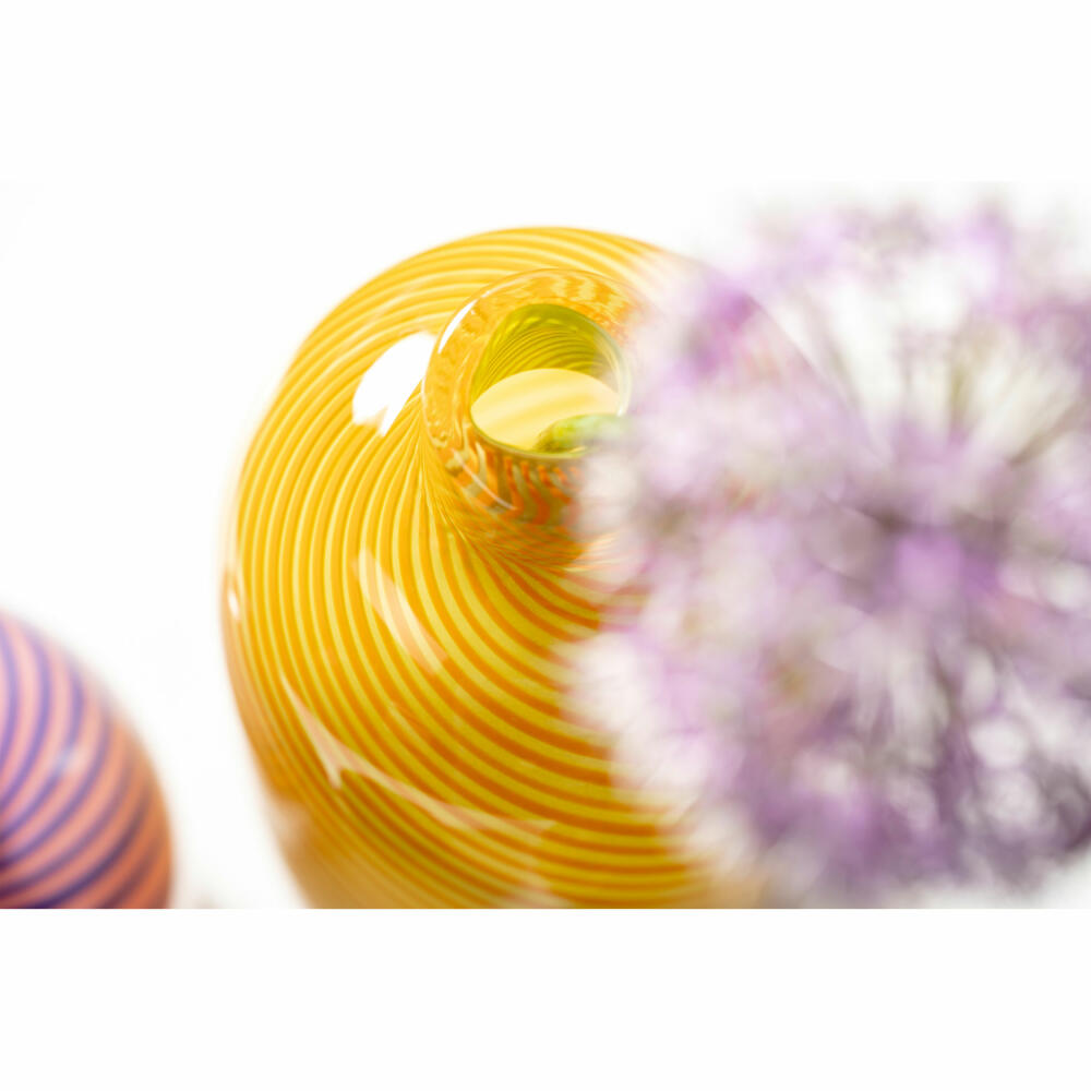 Leonardo Vase Filo Colori, Blumenvase, Dekovase, Tischvase, Glasvase, Glas, Gelb, H 32 cm, 047516