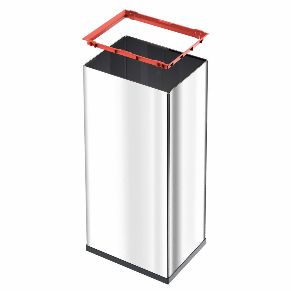 Hailo Big-Box Swing XL trash can, large-capacity trash can, waste bin, sheet steel, white, 52 L, 0860-231